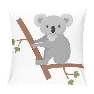 Personality  Furry Koala On Tree Pillow Covers