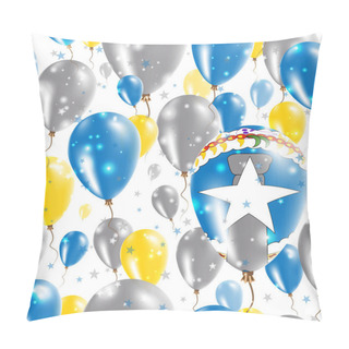 Personality  Northern Mariana Islands Independence Day Seamless Pattern Flying Rubber Balloons In Colors Of The Pillow Covers