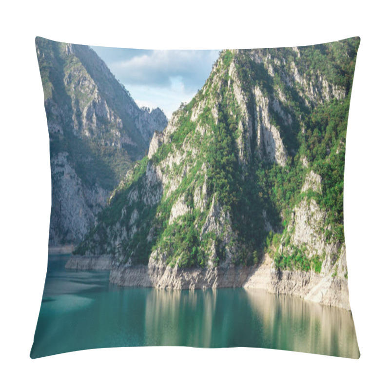 Personality  Canyon Of Piva Lake, Montenegro. Beautiful Nature Landscape Pillow Covers