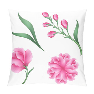 Personality  Pink Flowers Set Pillow Covers
