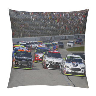 Personality  November 04, 2018 - Ft. Worth, Texas, USA: Kurt Busch (41) Battles Through The Turns For Position During The AAA Texas 500 At Texas Motor Speedway In Ft. Worth, Texas. Pillow Covers