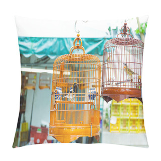 Personality  Birdcage On Bird Park In Hong Kong Pillow Covers