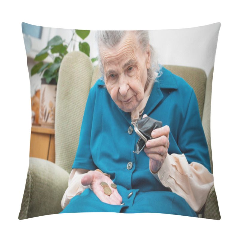 Personality  Senior woman counting money pillow covers