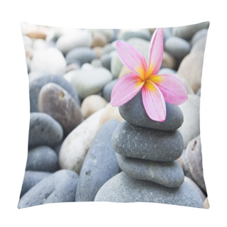 Personality  Frangipani With Stack Of Rocks Pillow Covers