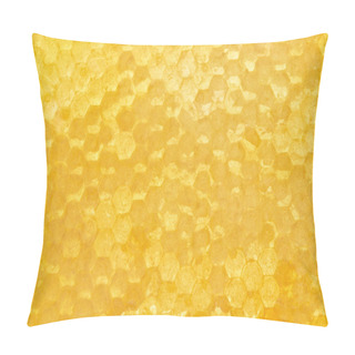 Personality  Full Frame Of Beeswax With Honey As Background Pillow Covers