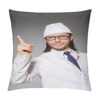 Personality  Young Serious Medical Worker Pointing Pillow Covers
