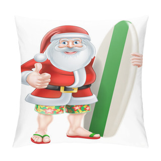 Personality  Cartoon Surf Santa Pillow Covers