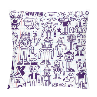 Personality  Wacky Crazy Doodles Set Pillow Covers