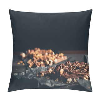 Personality  Dark And Milk Chocolate With Nuts Pillow Covers