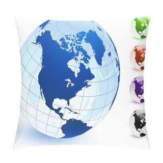Personality  Multi Colored Globe Set Pillow Covers