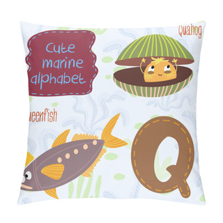 Personality  Alphabet.marine Set In Vector. Pillow Covers