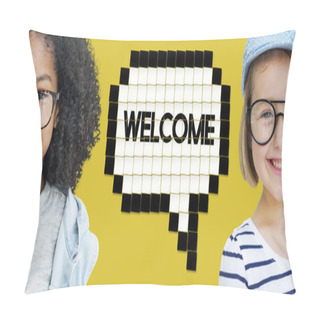 Personality  Cute Girls Looking At Camera Pillow Covers