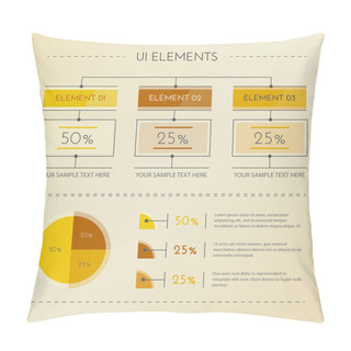 Personality  Detail Infographic Vector Illustration Pillow Covers
