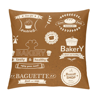 Personality  Bakery Signs Set Pillow Covers