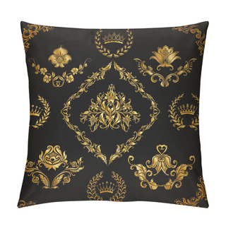 Personality  Set Of Vector Damask Ornaments. Pillow Covers