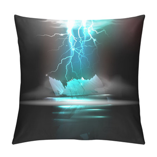 Personality  Lightning In The Night. Vector Illustration Pillow Covers