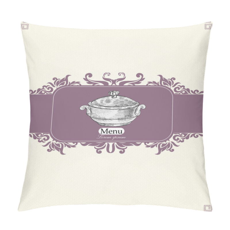 Personality  Vintage menu for restaurant, cafe, bar, coffeehouse pillow covers