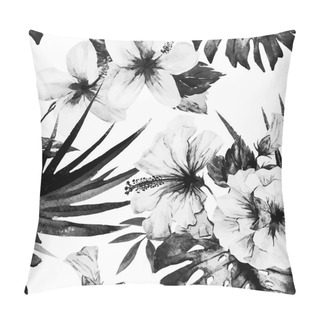 Personality  Watercolor Hibiscus Patterns Pillow Covers