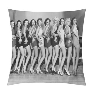 Personality  Line Of Female Dancers Pillow Covers