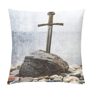 Personality  Excalibur, The Mythical Sword In The Stone Of King Arthur Pillow Covers