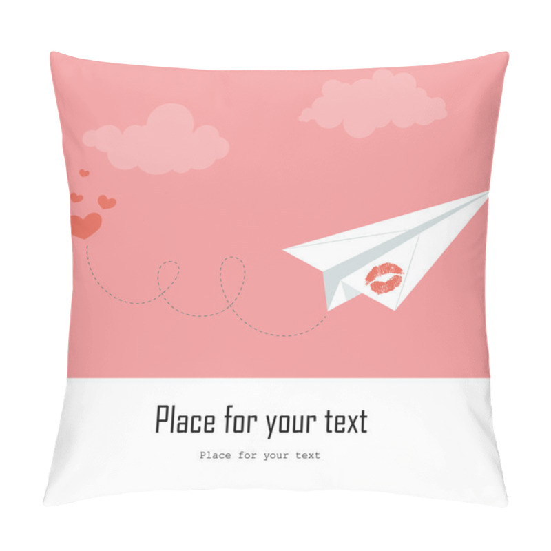 Personality  Paper plane Valentine card pillow covers