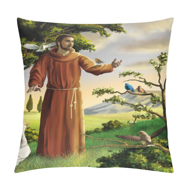 Personality  Saint Francis Pillow Covers