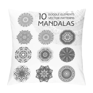 Personality  Set Of Black And White Mandalas Pillow Covers
