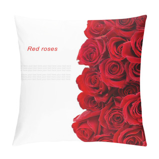 Personality  Bouquet Of Red Roses Isolated Over White Background Pillow Covers