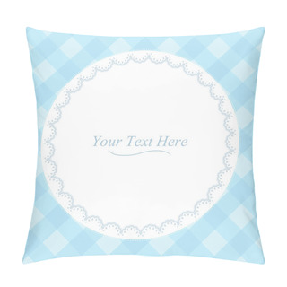 Personality  Round Blue Frame Pillow Covers