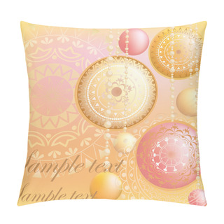 Personality  Beautiful Background With A Ball In Orange Tones Pillow Covers
