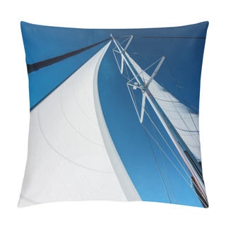 Personality  Sailing Yacht Catamaran Sailing In The Sea. Sailboat. Sailing. Pillow Covers