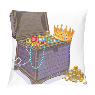 Personality  Illustration Of Chest Of Jewels Pillow Covers
