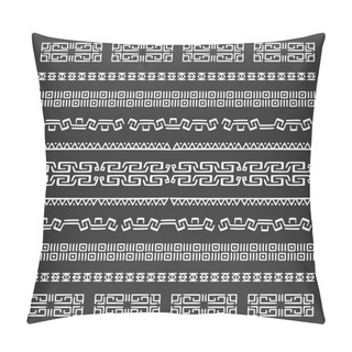 Personality  Tribal Pattern - Background Endless Elements Black Pillow Covers