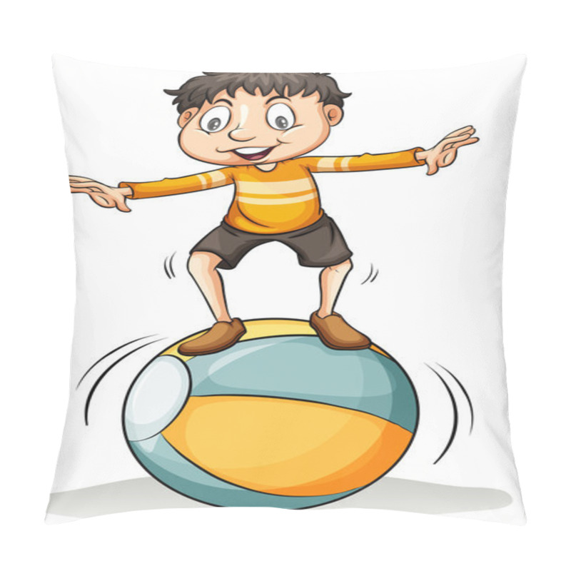 Personality  A Boy On The Ball Pillow Covers
