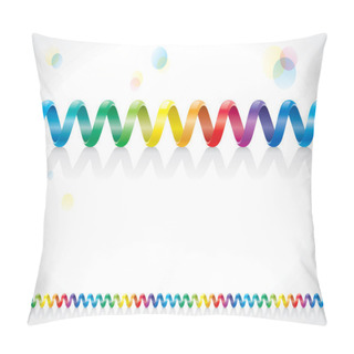 Personality  Spiral Rainbow Cable Pillow Covers