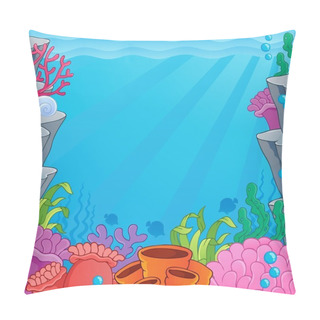Personality  Image With Undersea Topic 4 Pillow Covers