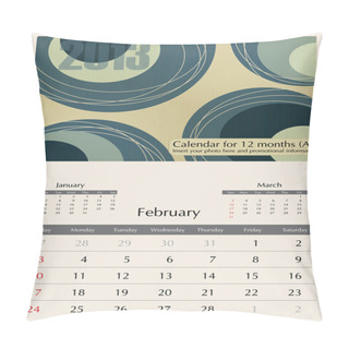 Personality  February. 2013 Calendar Pillow Covers