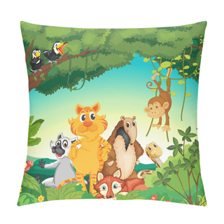 Personality  Animals In The Forest Pillow Covers