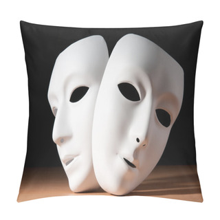 Personality  Masks With Theatre Concept Pillow Covers