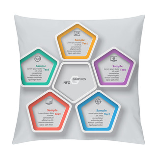 Personality  Abstract 3D Paper Infographics Pillow Covers
