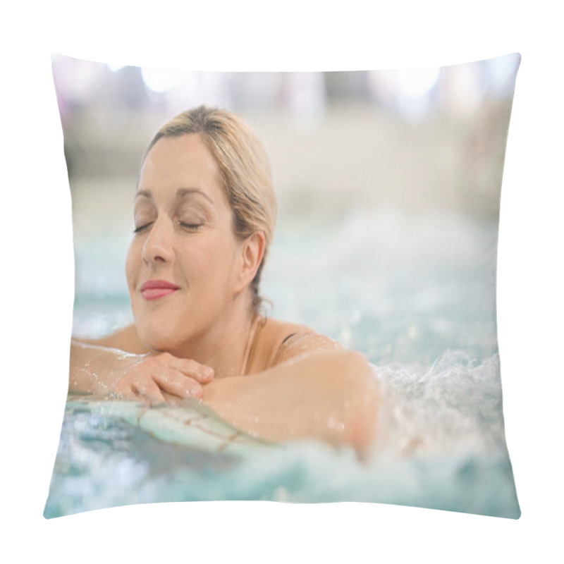 Personality  Woman Enjoying Thermal Bath  Pillow Covers