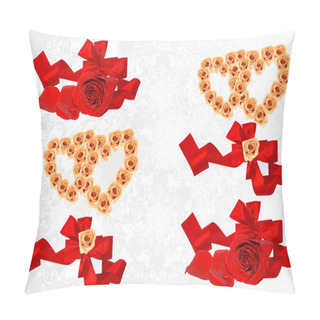 Personality  Isolated Roses, Hearts And Presents Pillow Covers