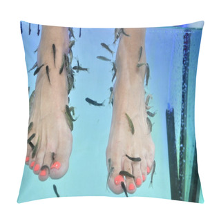 Personality  Fish Spa Pedicure With The Fish Rufa Garra Pillow Covers