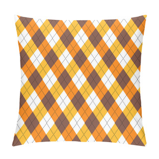 Personality  Autumn Argyle Pattern Pillow Covers