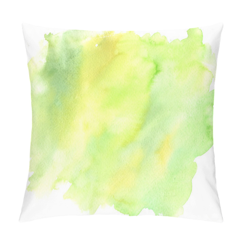 Personality  Hand drawn watercolor yellow and green pillow covers