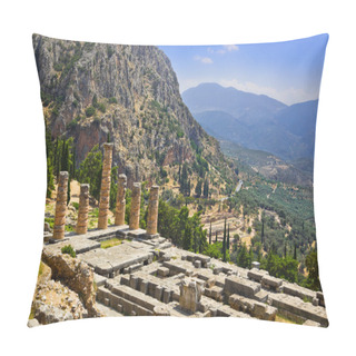 Personality  Ruins Of Apollo Temple In Delphi, Greece Pillow Covers