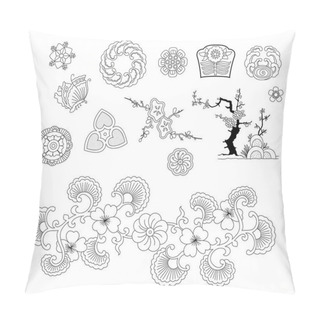 Personality  Asian Traditional Design, Print Art Symbol Of Asia. Vector Illustration Pillow Covers
