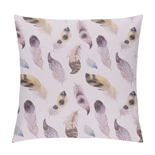 Personality  Watercolor Feathers Pattern Pillow Covers