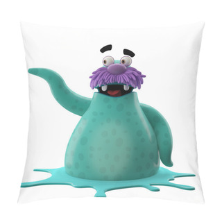 Personality  Cyan Walrus Pointing Sideward Pillow Covers