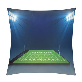 Personality  Phone On American Football Arena Field With Bright Stadium Light Pillow Covers